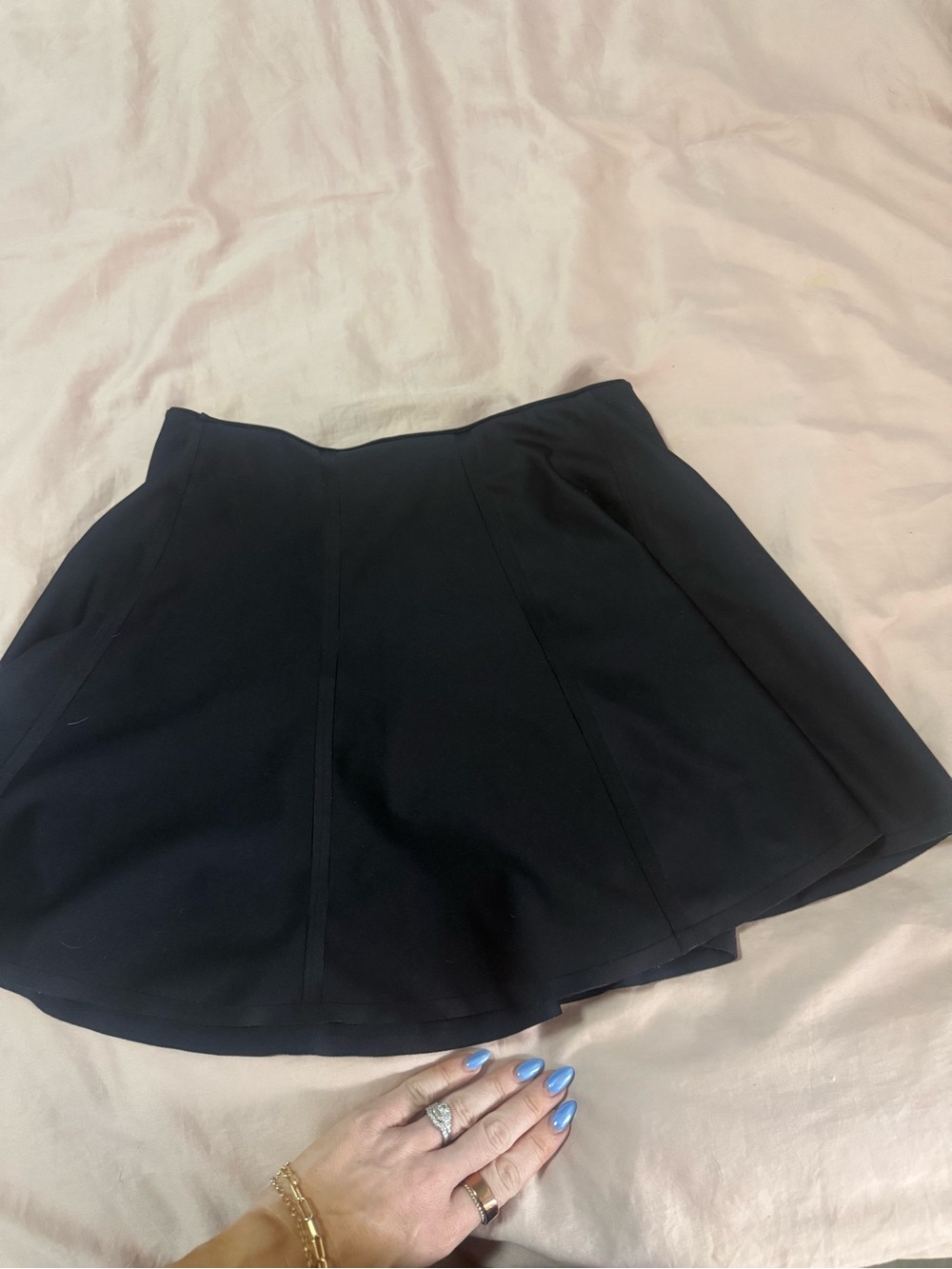 ALO Yoga Black Flared Mini Skirt